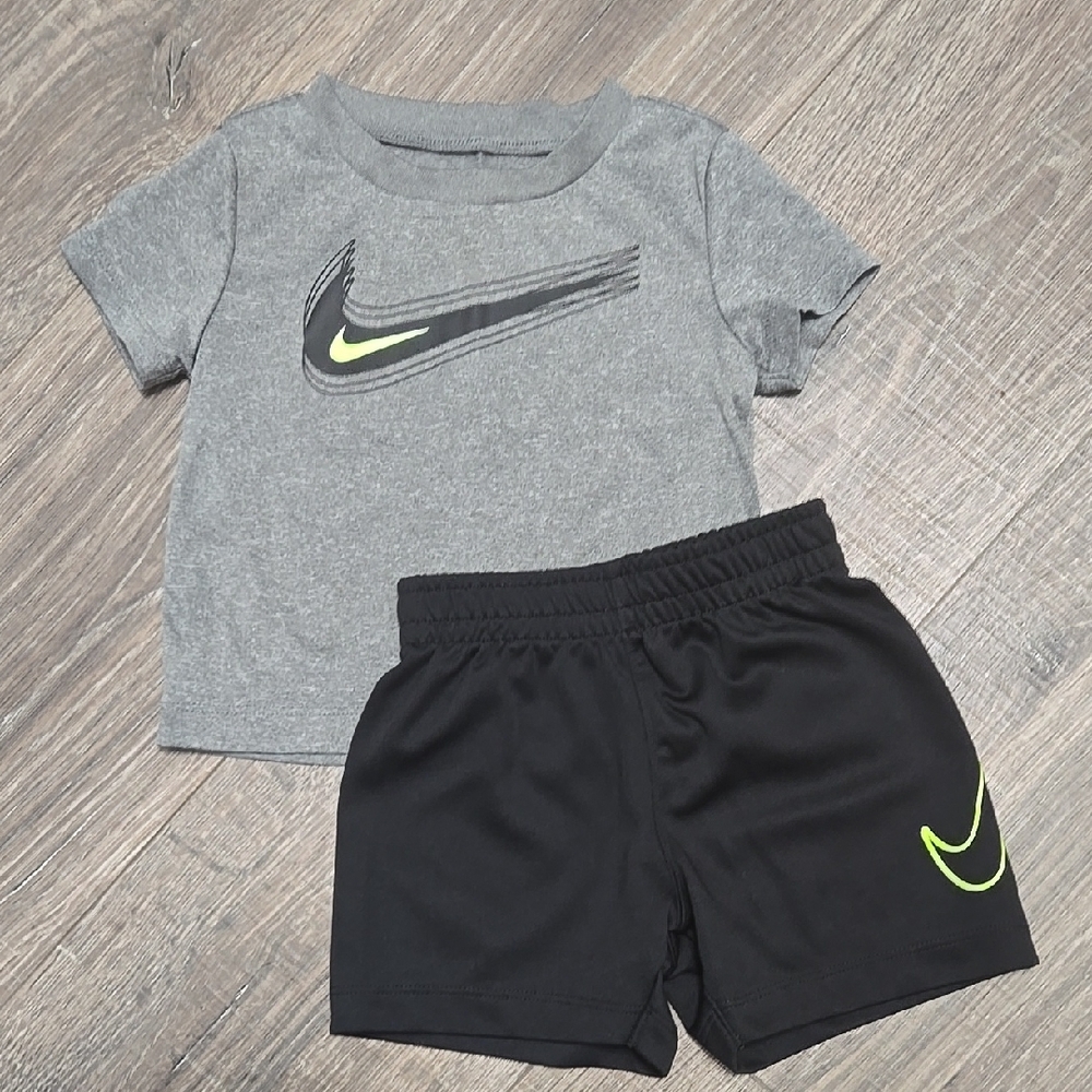 Gray and Black Toddler Outfit with Logo
